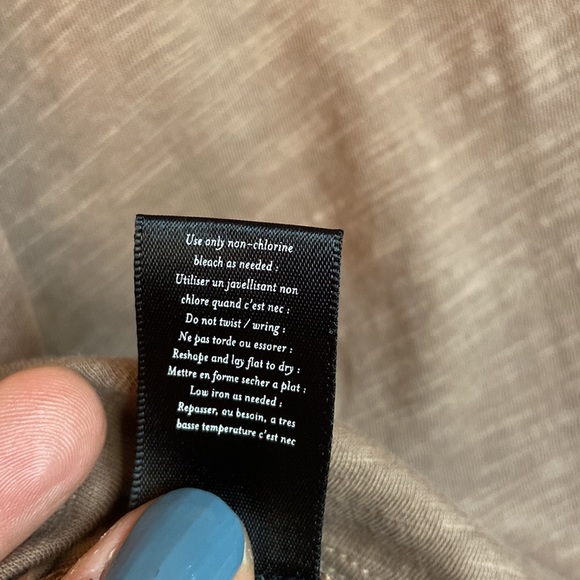 DELETTA ANTHROPOLOGIE S Sequined Beaded Sleeveless Cap Sleeve Shirt Top Tan Blue - Picture 16 of 16